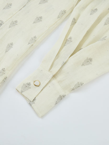 Sheer Medallion Blouse - Medallion