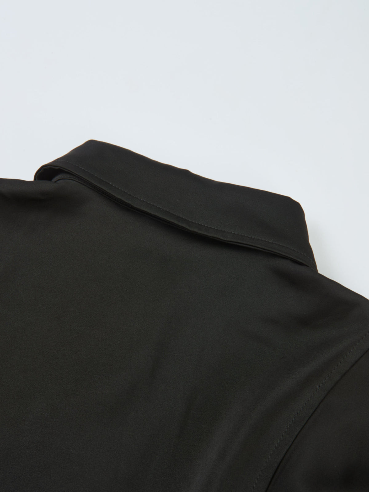 Cape Sleeve Maxi Shirtdress - Black