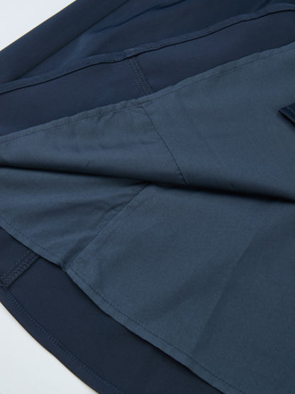 Cape Sleeve Maxi Shirtdress - Blue