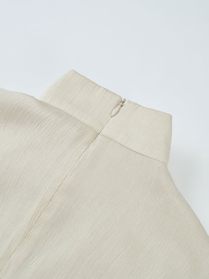 Embellished Yoke Dress - Cream