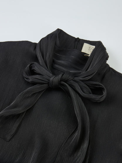 Embellished Yoke Dress - Black