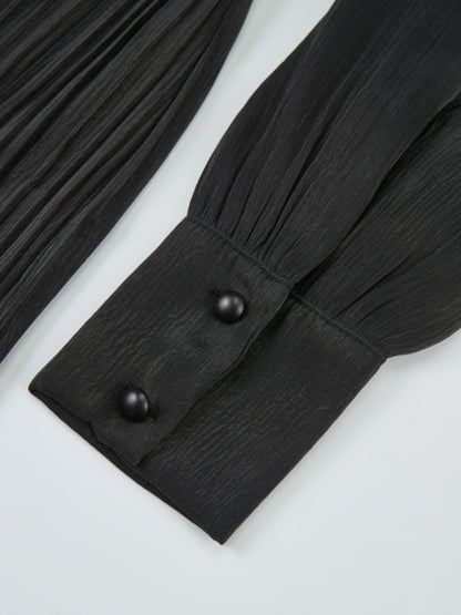 Embellished Yoke Dress - Black