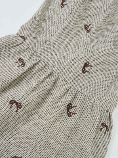 Buckle Detail Prairie Jumper - Brown