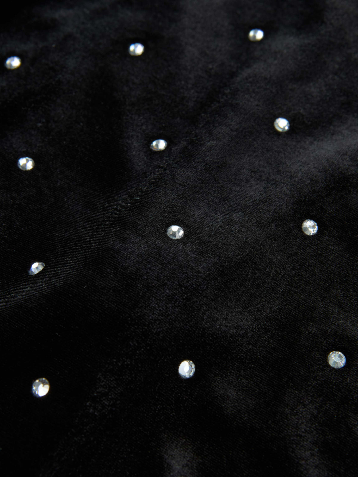 Rhinestone Embellished Dress - Black