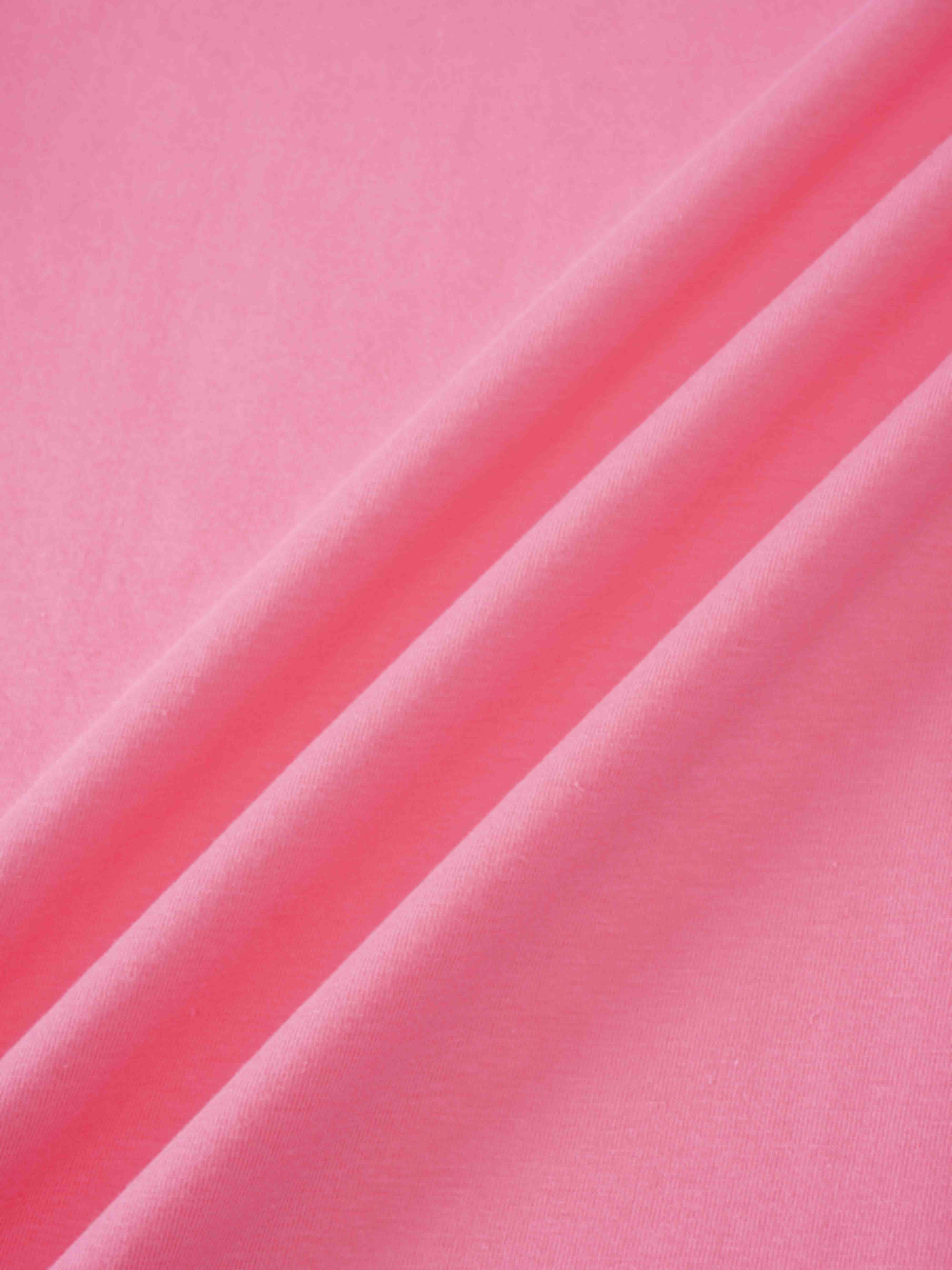 Oversized Rounded Hem T-Shirt-Pink