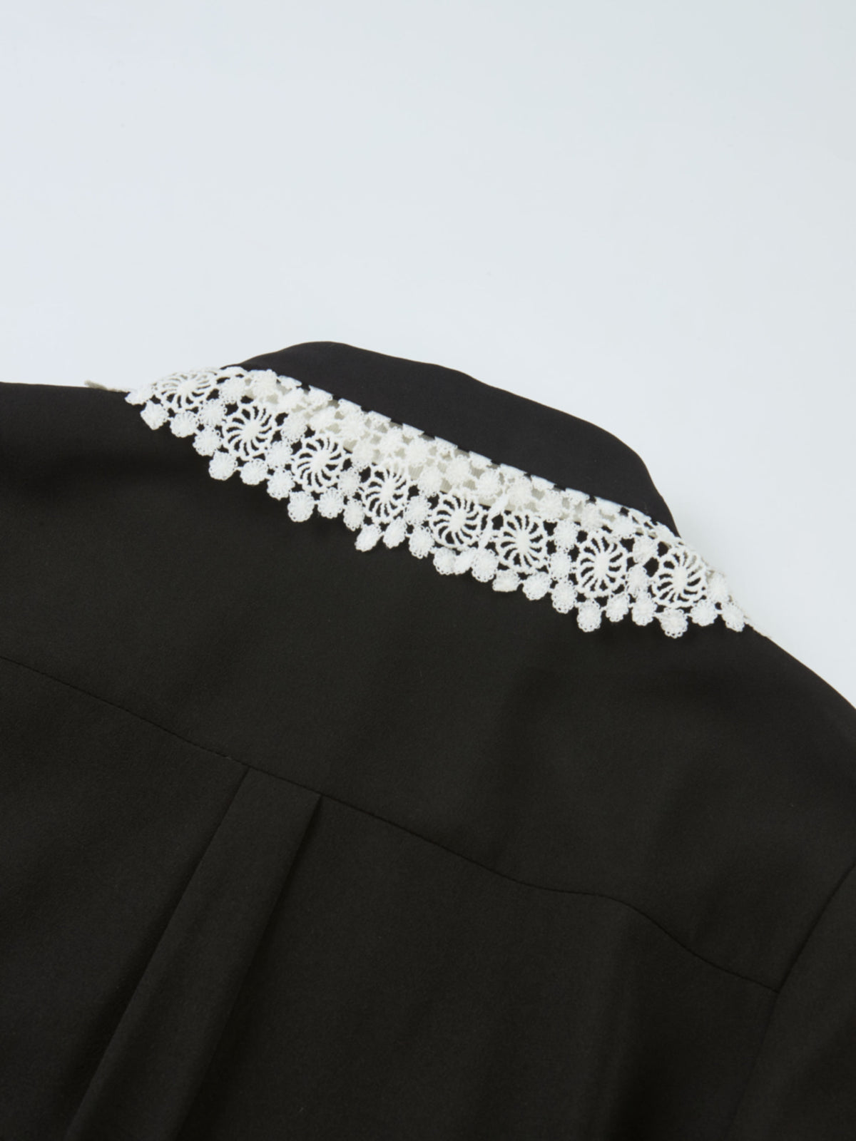 Lace Detail Dress - Black