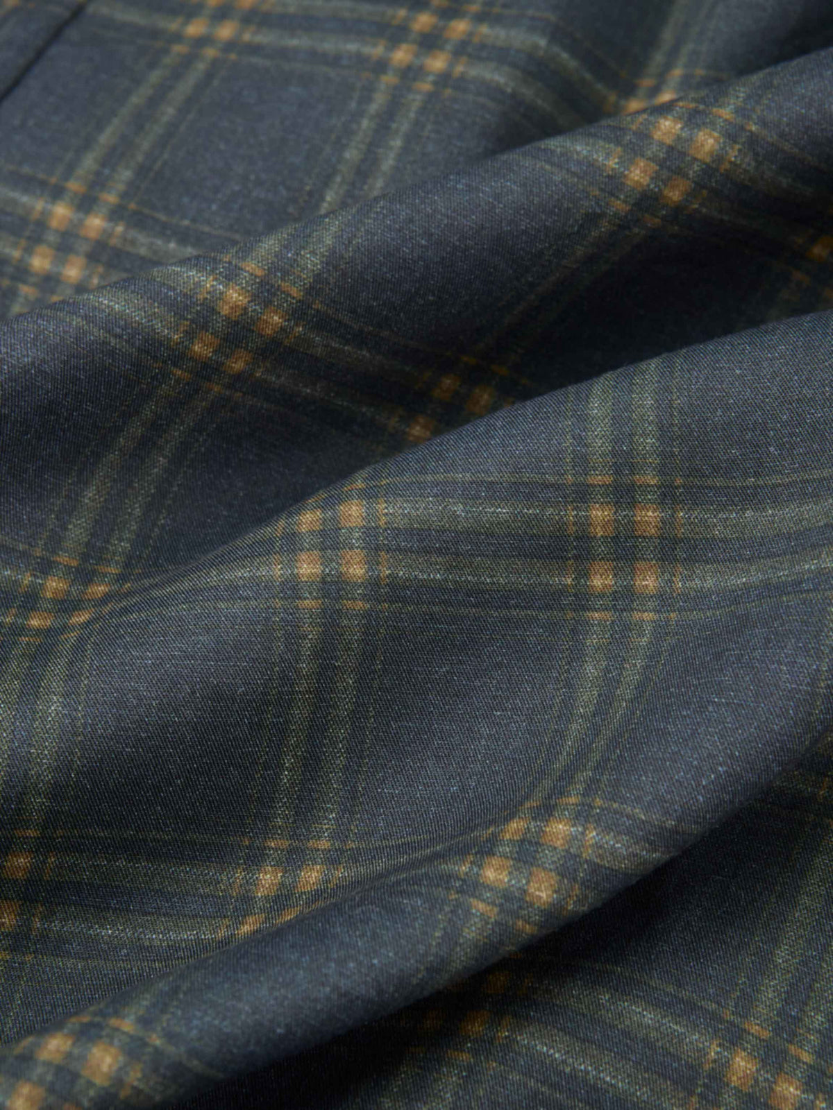 Full Maxi Plaid Shirt Dress - Grey/Yellow