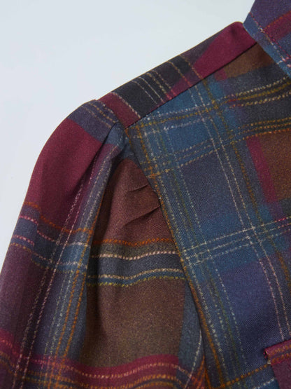 Maxi Plaid Shirt Dress - Multi Color