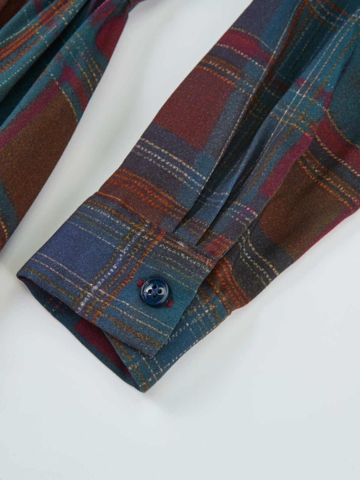 Maxi Plaid Shirt Dress - Multi Color