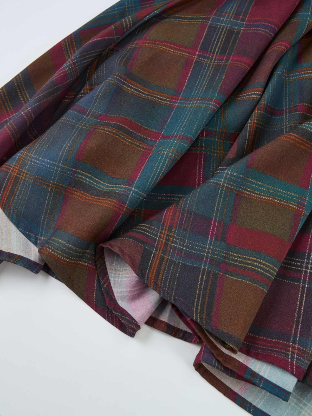 Maxi Plaid Shirt Dress - Multi Color