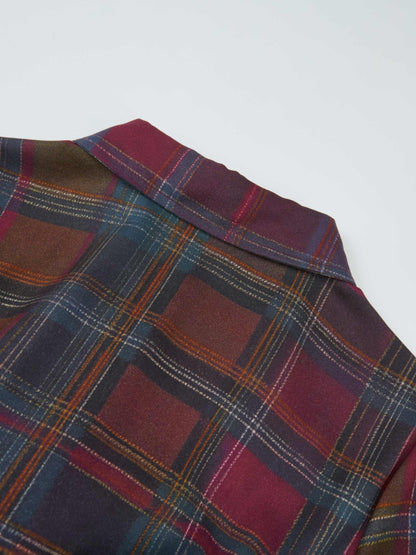 Maxi Plaid Shirt Dress - Multi Color