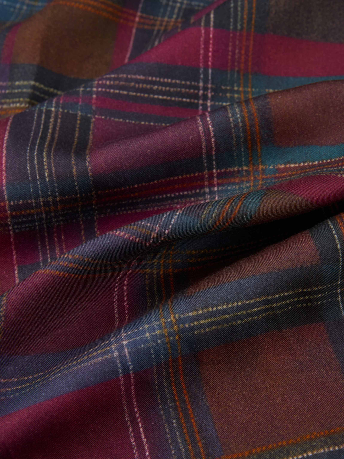 Maxi Plaid Shirt Dress - Multi Color