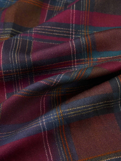Maxi Plaid Shirt Dress - Multi Color