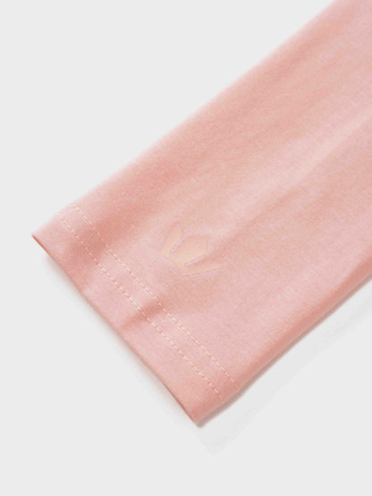 Oversized Rounded Hem T-Shirt-Peach