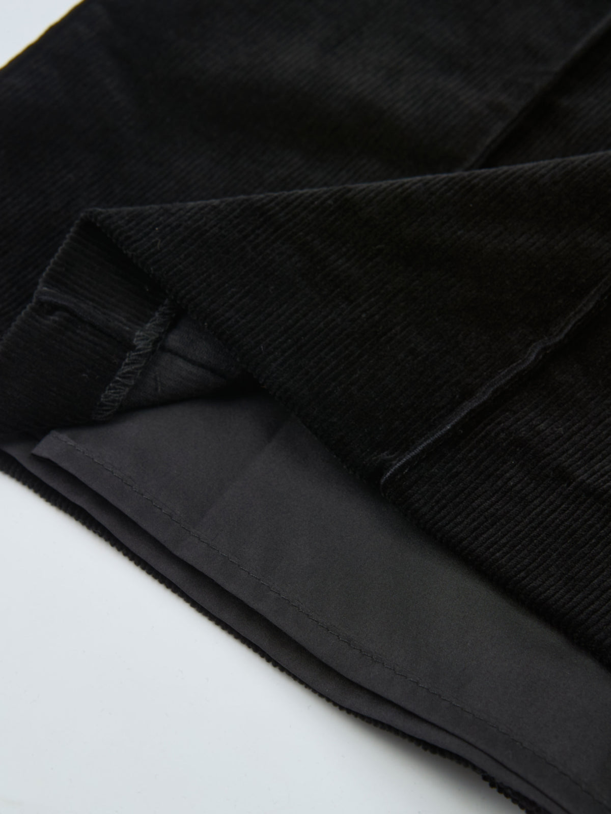 Chain Detail Corduroy Skirt - Black