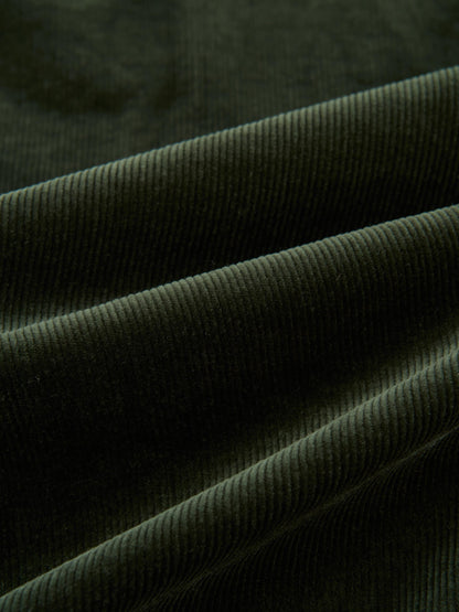 Chain Detail Corduroy Skirt - Emerald Green