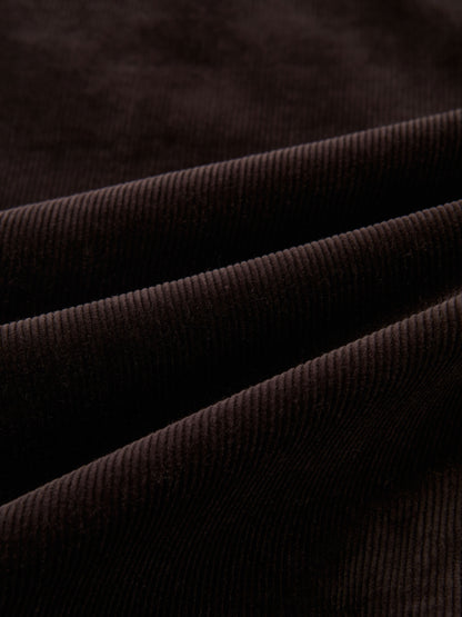 Chain Detail Corduroy Skirt - Brown