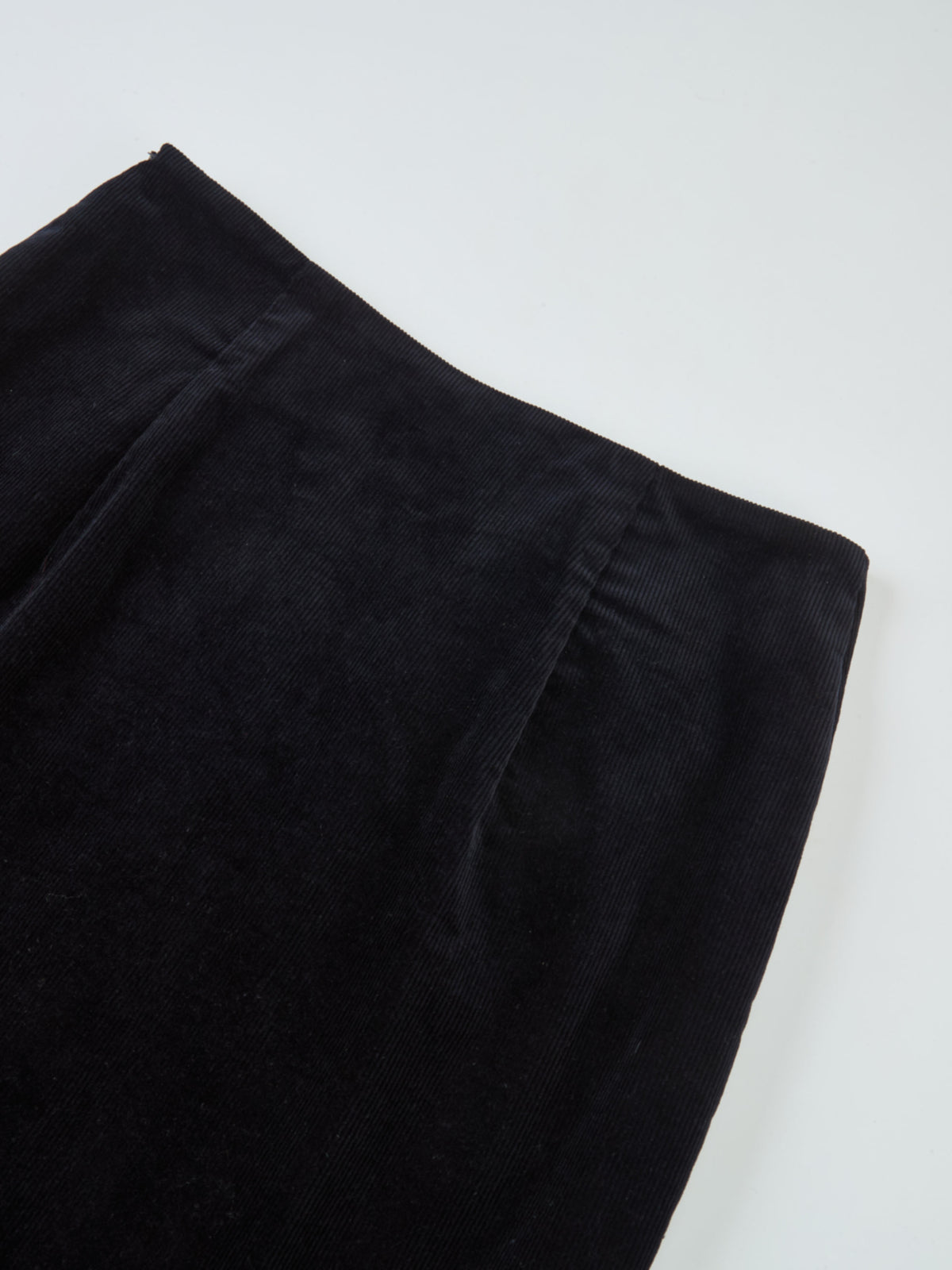 Chain Detail Corduroy Skirt - Navy