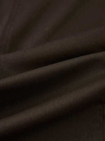 High Waisted Seamed Skirt - Chocolate Brown
