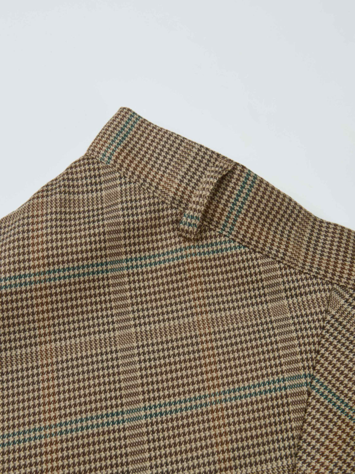 Full Circle Waisted Skirt - Brown Herringbone Plaid