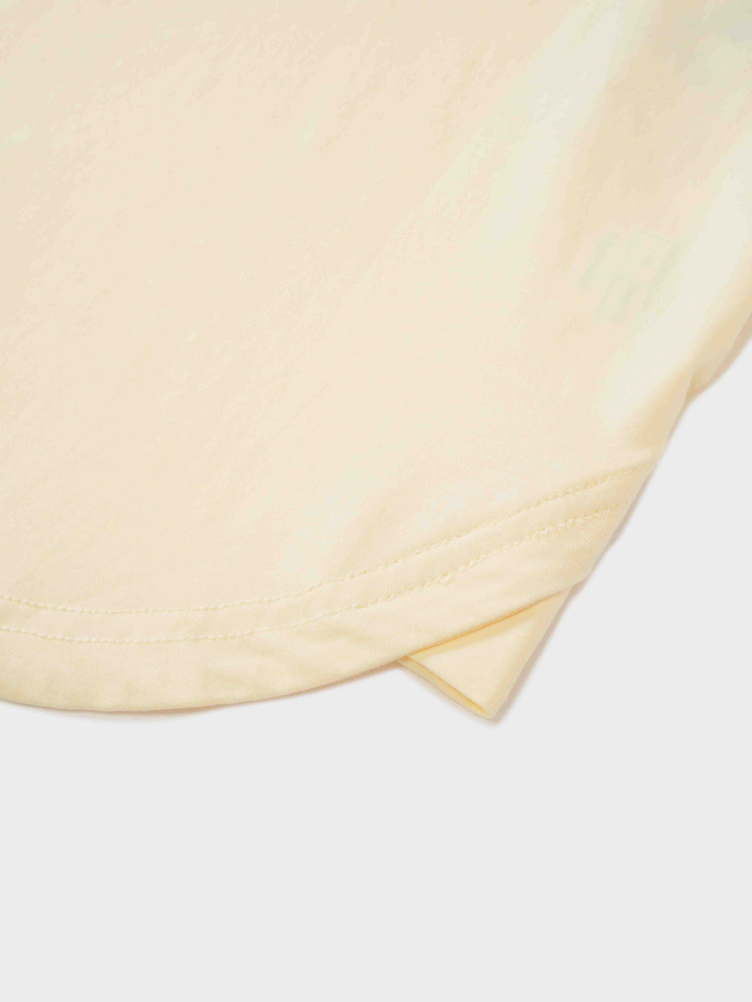 Oversized Rounded Hem T-Shirt-Yellow