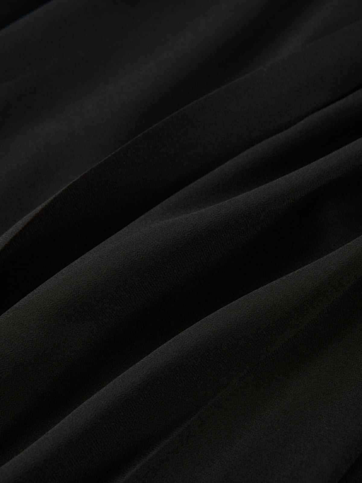 Chiffon Stitched Down Pleated Skirt - Black