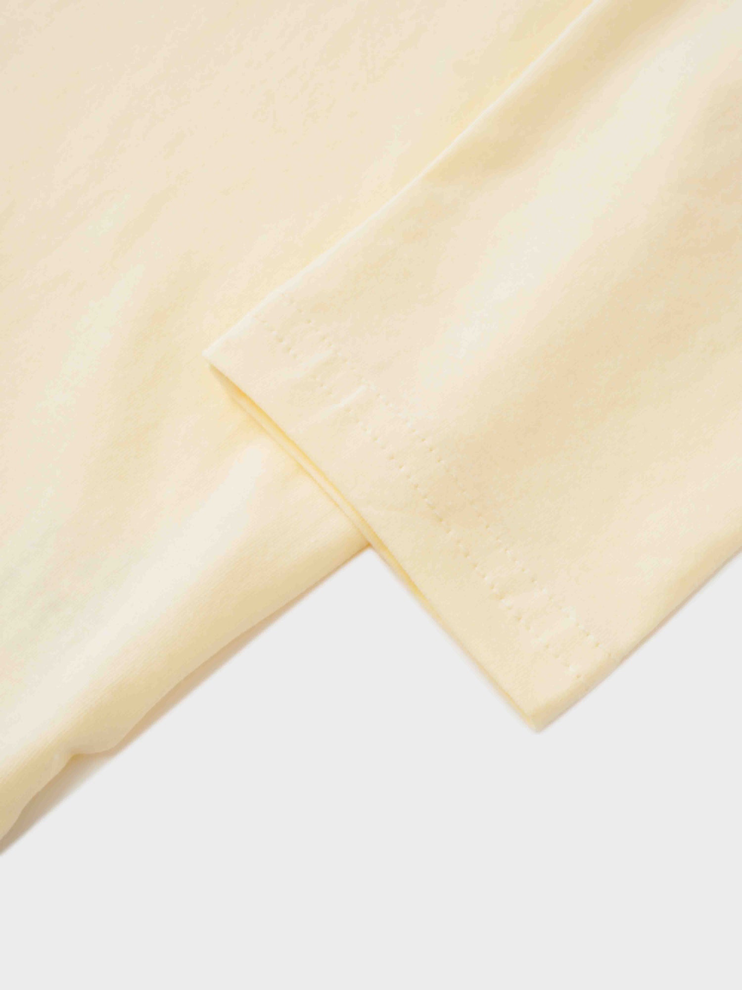 Oversized Rounded Hem T-Shirt-Yellow