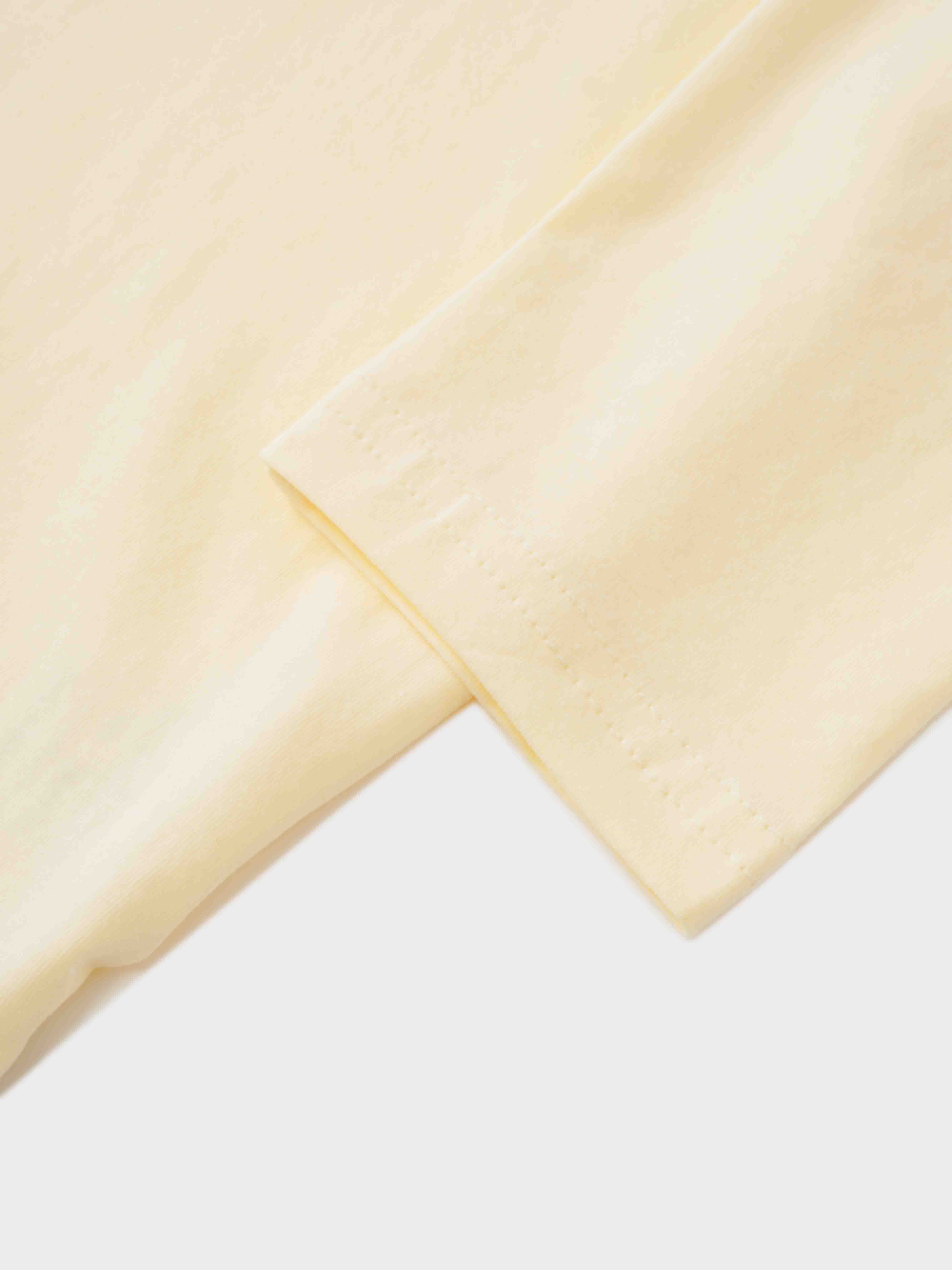 Oversized Rounded Hem T-Shirt-Yellow