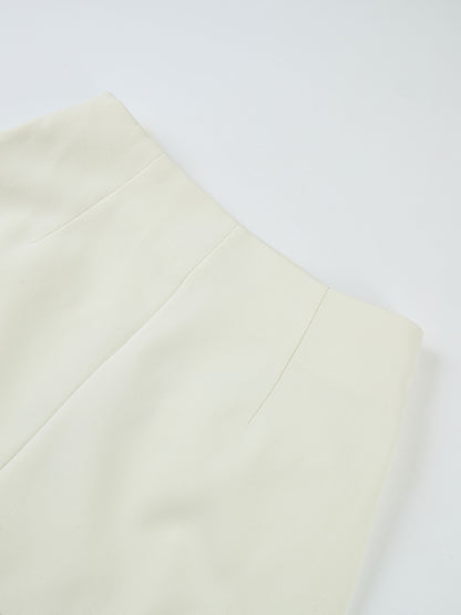 Aline Embelished Pocket Skirt - Cream
