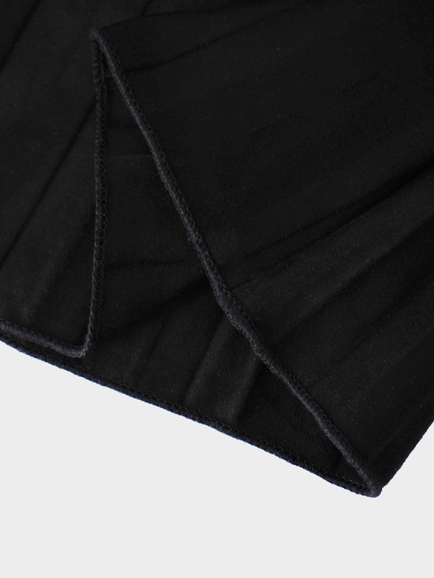 Pleated Suede Skirt 37&quot;-Black