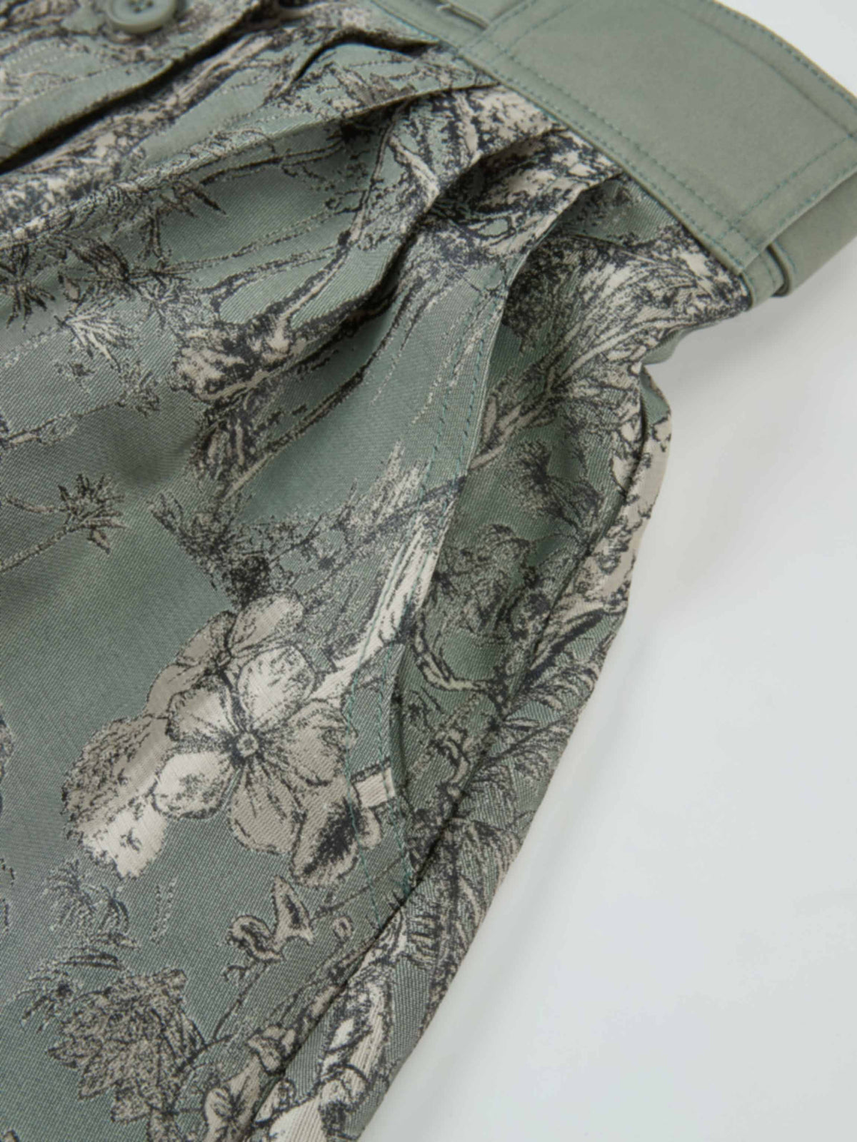 Brocade High Waist Belted Skirt - Toille