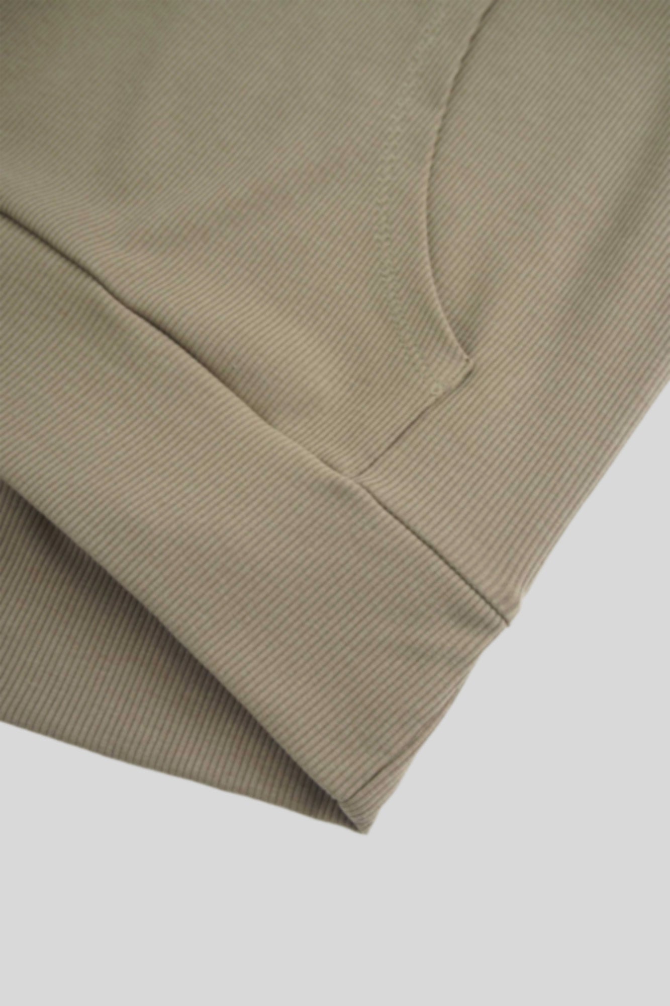 Ribbed Half Zip Hoodie Tee-Camouflage Green