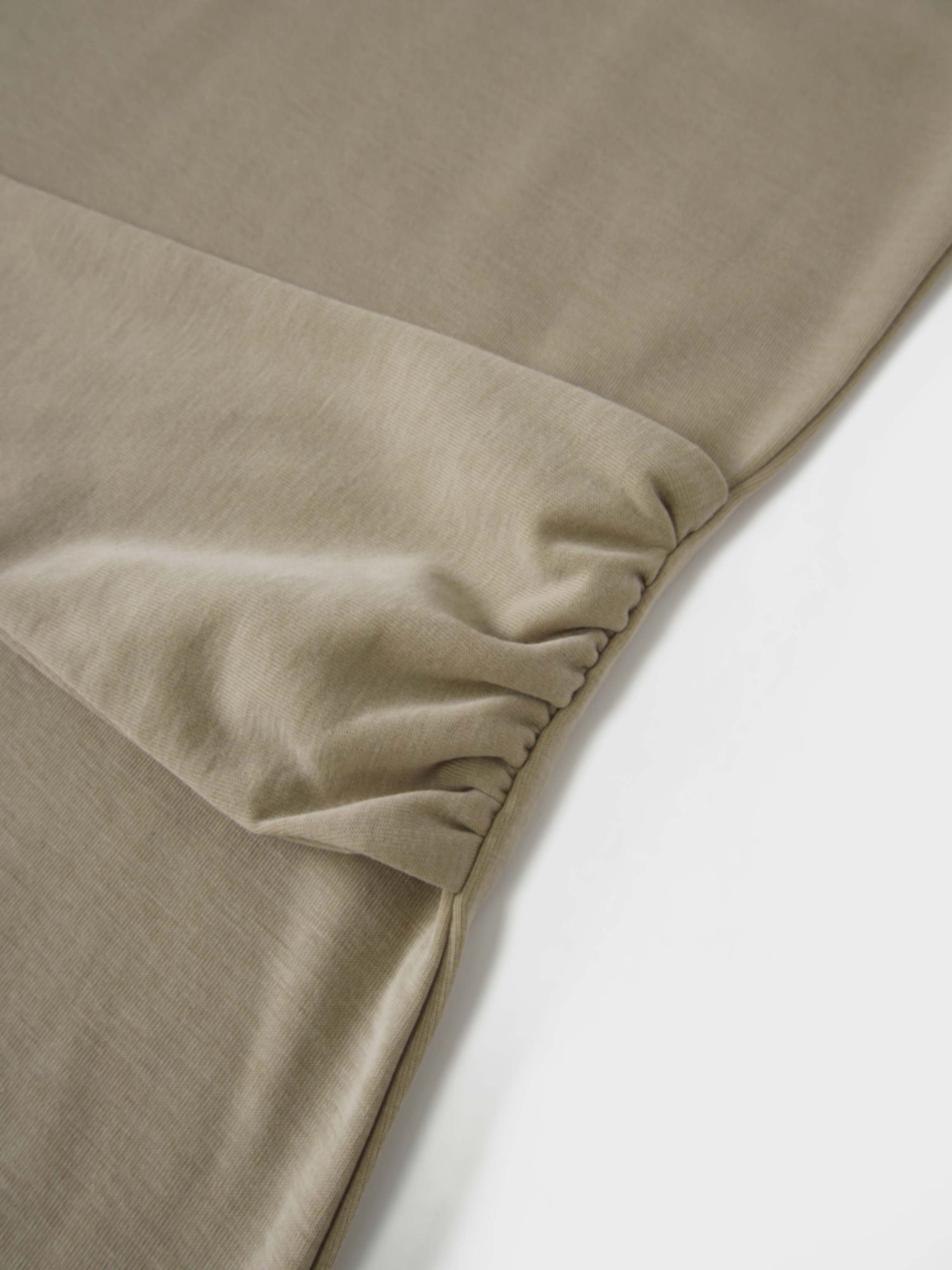 Side Tie T-Shirt Dress-Fawn