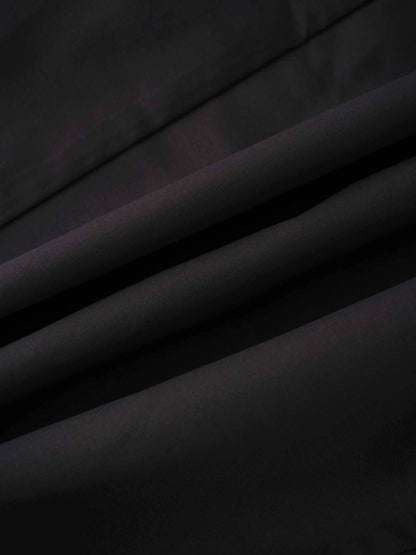 Scalloped Ruffle Skirt-Black