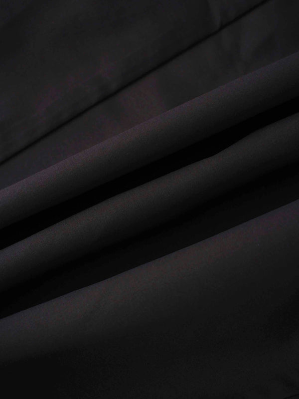 Scalloped Ruffle Skirt-Black