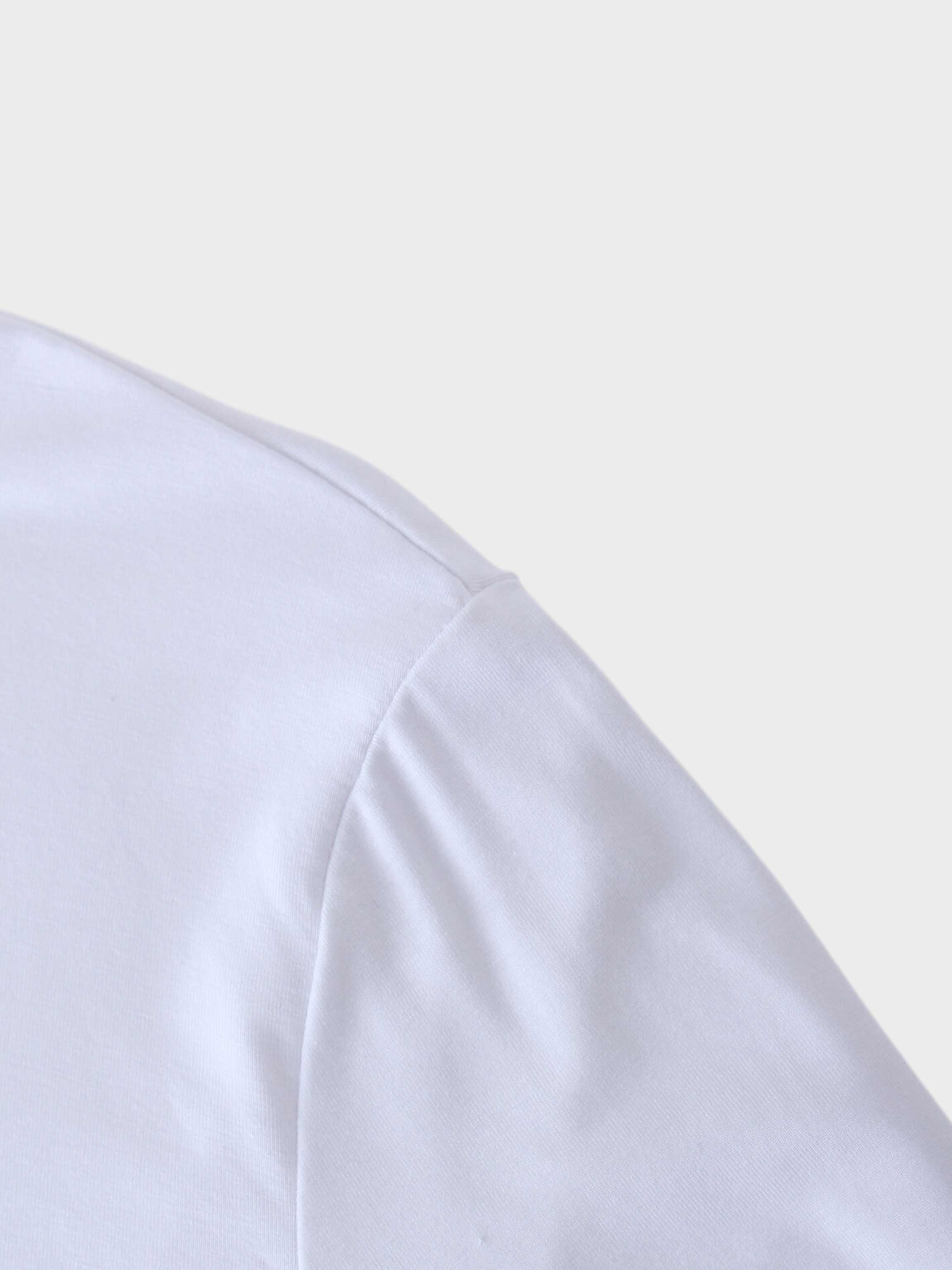 Camiseta con lazo cruzado-Blanco