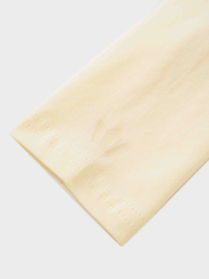 Oversized Rounded Hem T-Shirt-Yellow