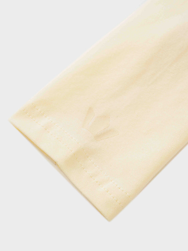 Oversized Rounded Hem T-Shirt-Yellow