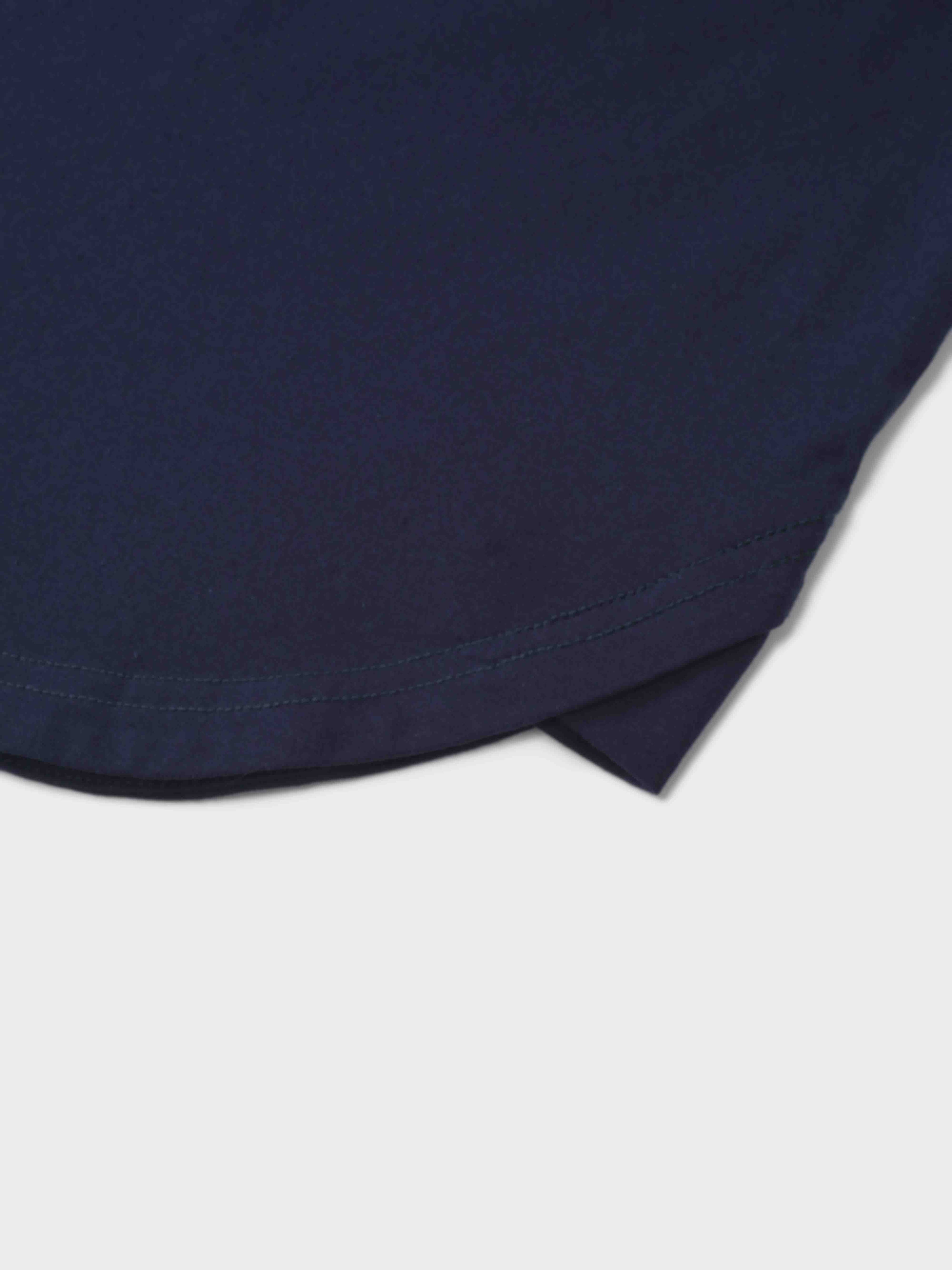 Oversized Rounded Hem T-Shirt-Navy