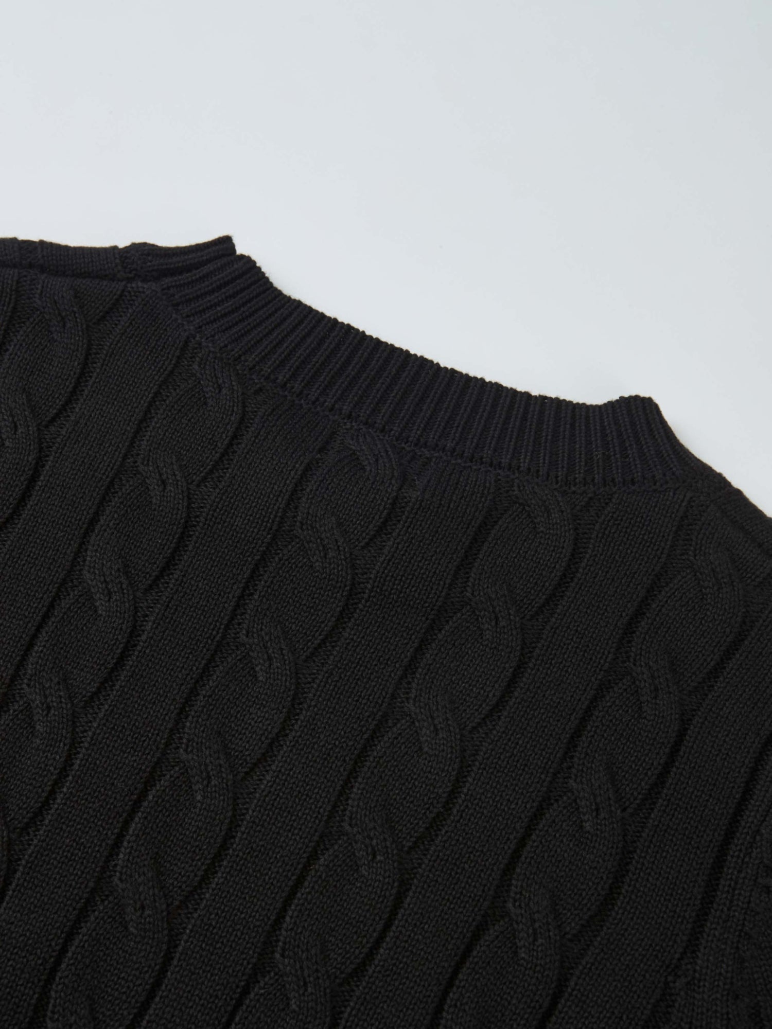 Embossed Cable Sweater - Navy
