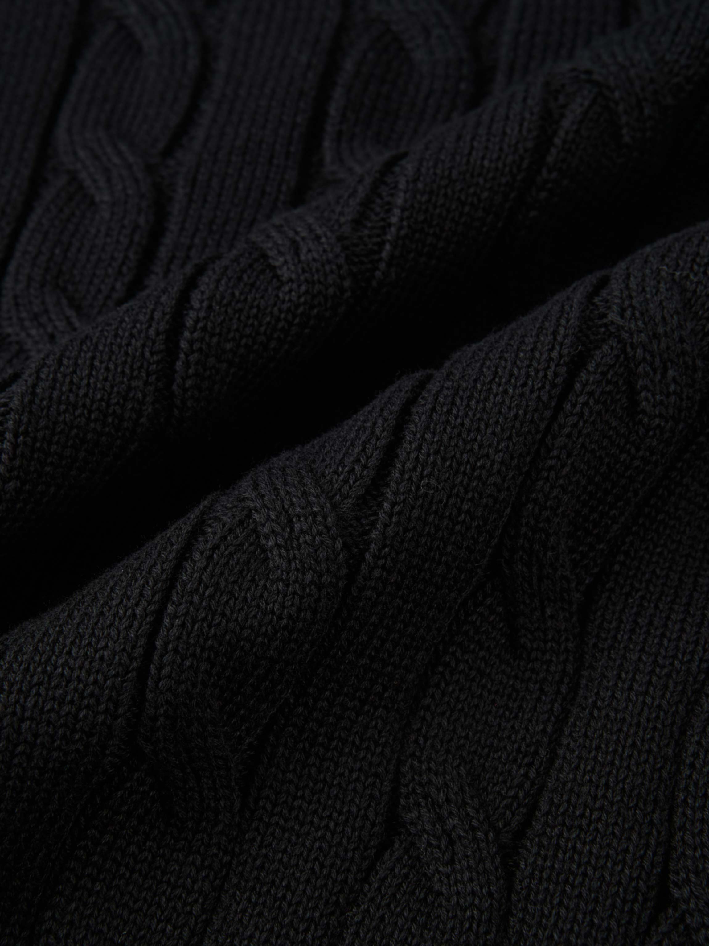 Embossed Cable Sweater - Black