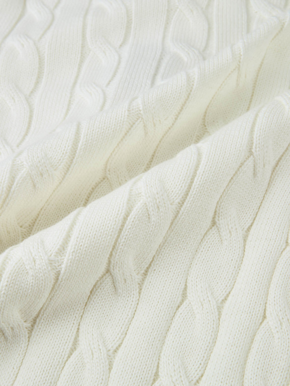 Embossed Cable Sweater - Cream
