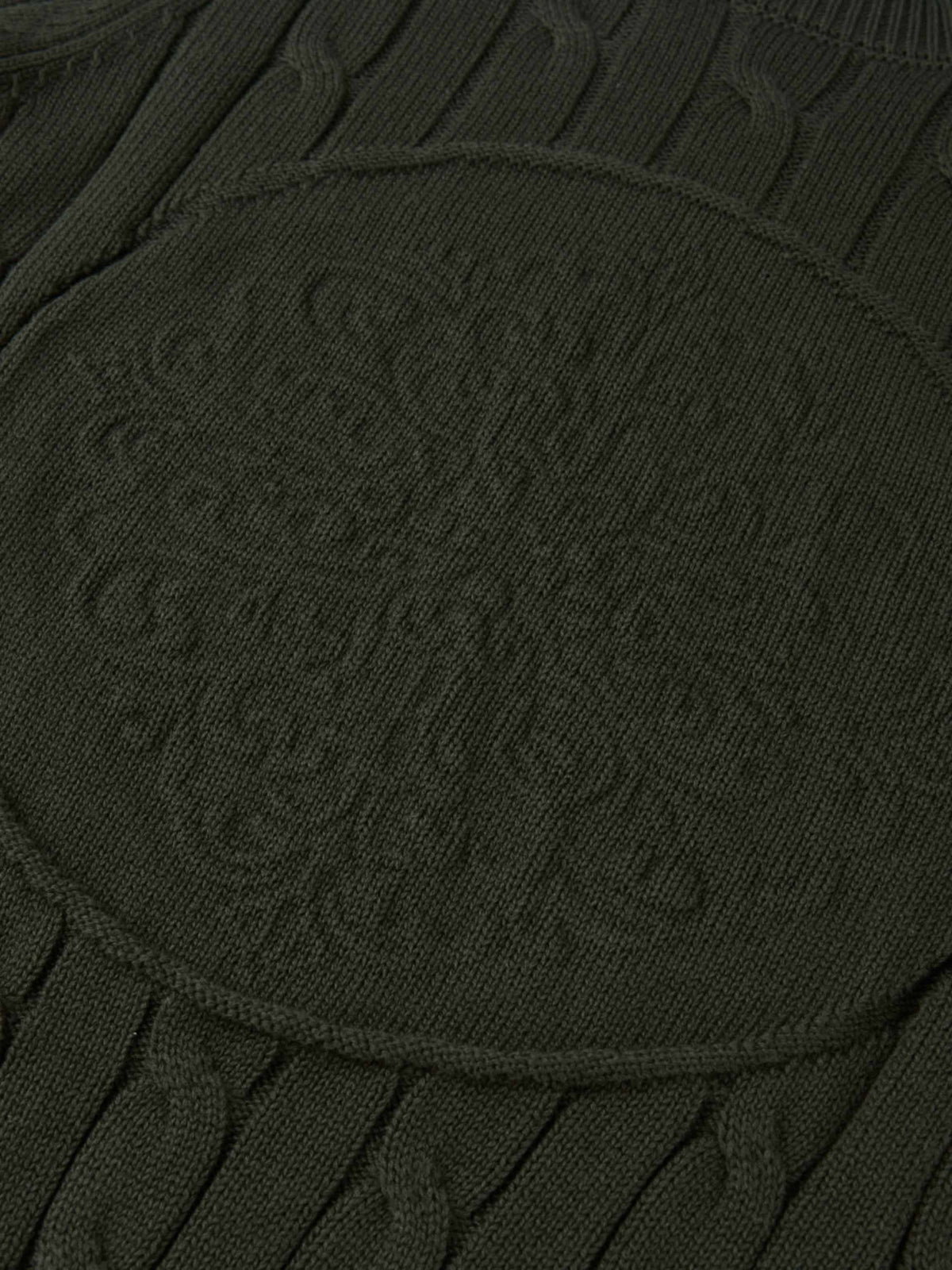 Embossed Cable Sweater - Green