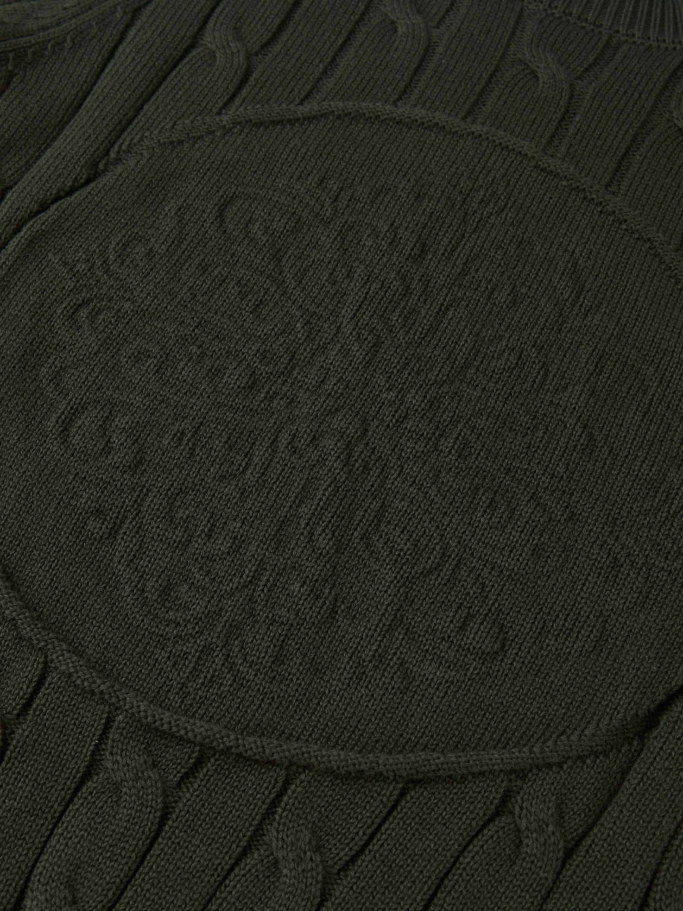 Embossed Cable Sweater - Green