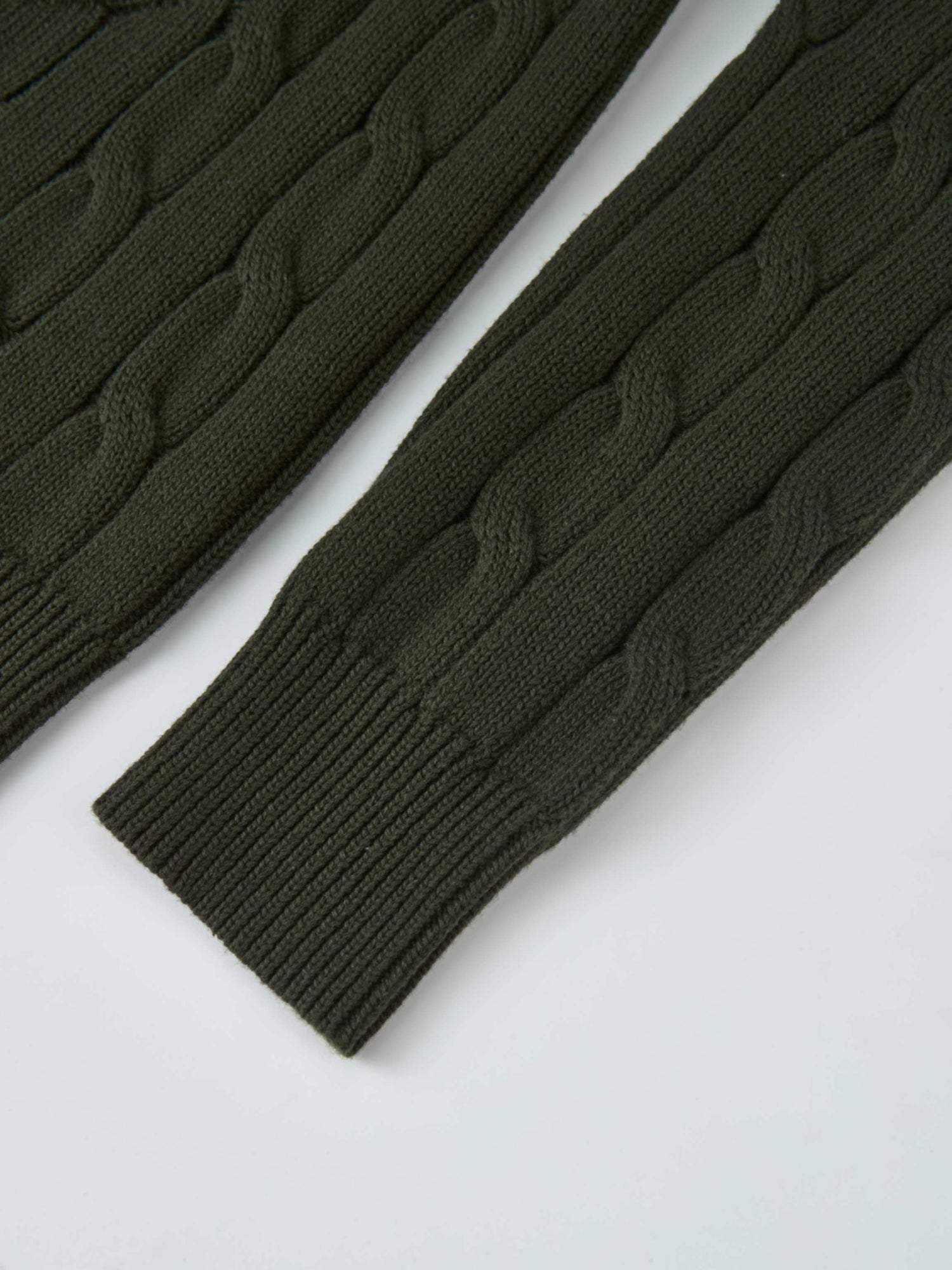 Embossed Cable Sweater - Green