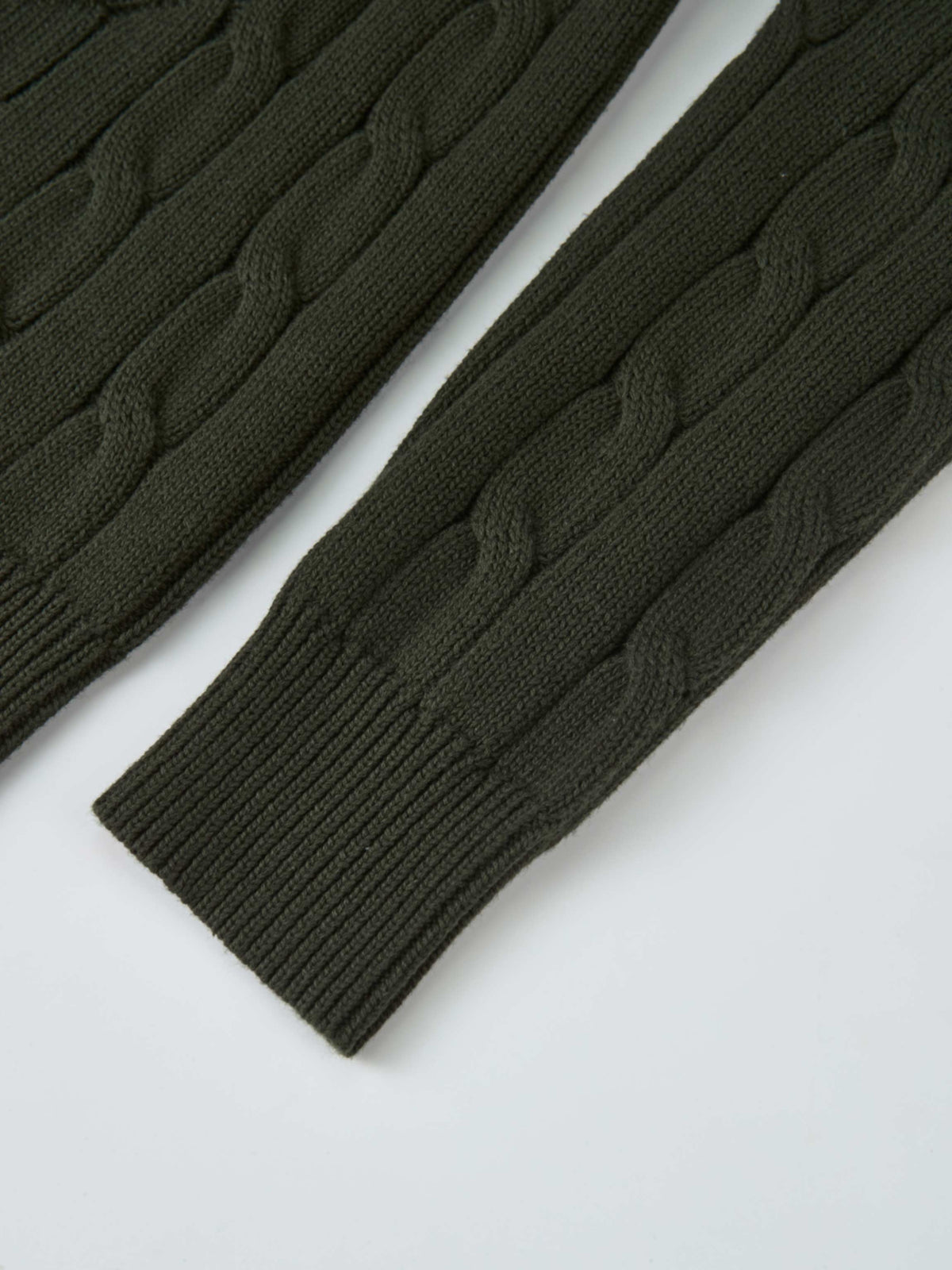 Embossed Cable Sweater - Green