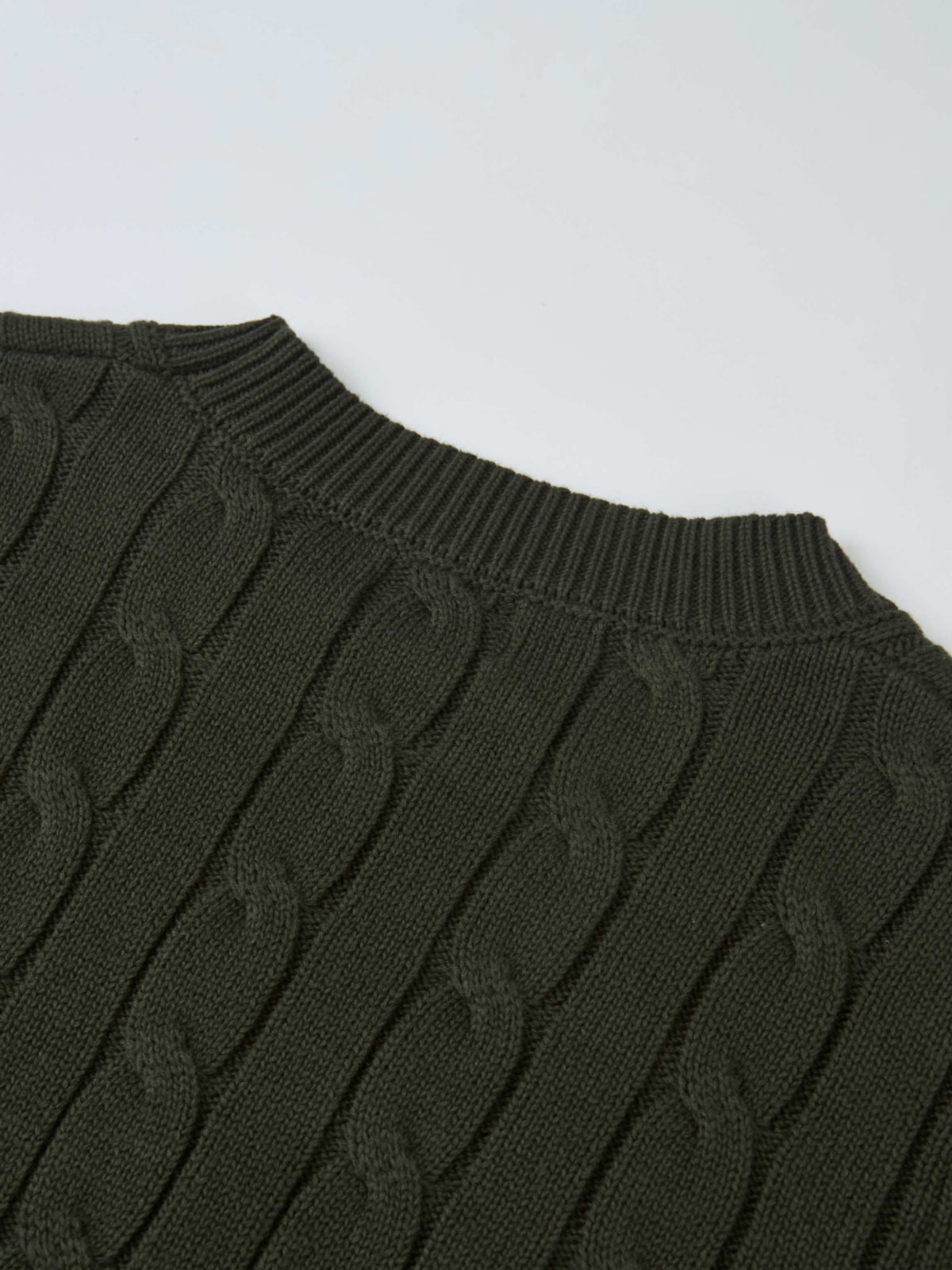 Embossed Cable Sweater - Green