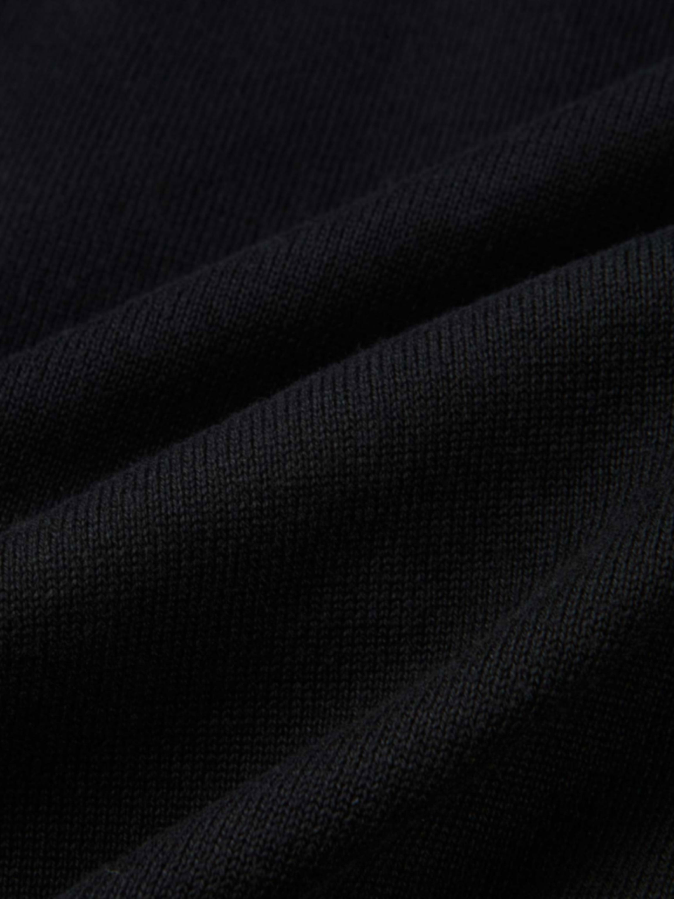 Eyelet Knit Trim Cardigan - Black