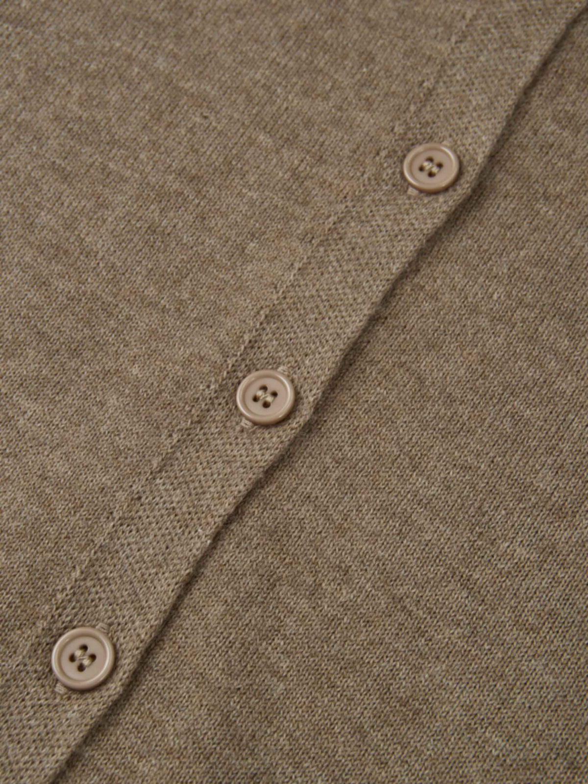 Eyelet Knit Trim Cardigan - Warm Taupe