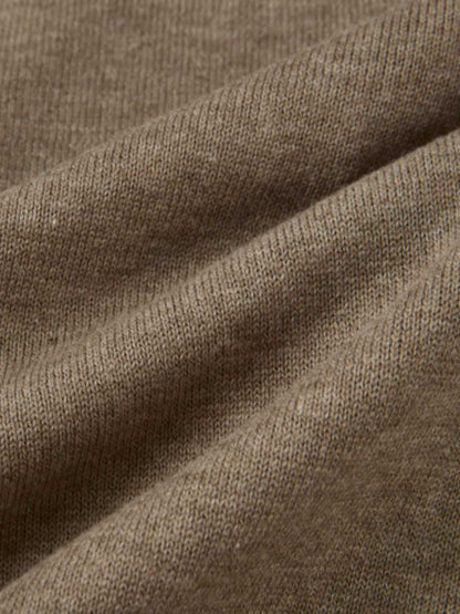 Eyelet Knit Trim Cardigan - Warm Taupe